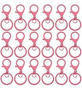 30Pcs Lobster Claw Clasps Keychain for Jewelry Making,Metal Lobster Clasp Swivel Trigger Clips wi...