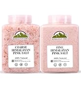Himalayan Chef Pink salt, Coarse Grain and Fine Grain, plastic jar- 5 lbs, Supreme quality, 100% ...
