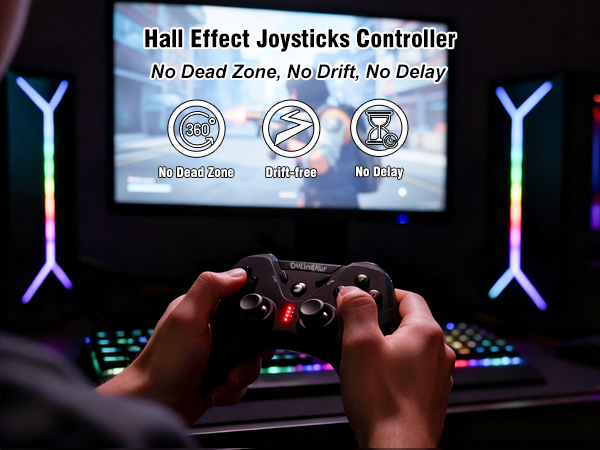 PS3 Controllers PC controller with Hall Effect Joysticks