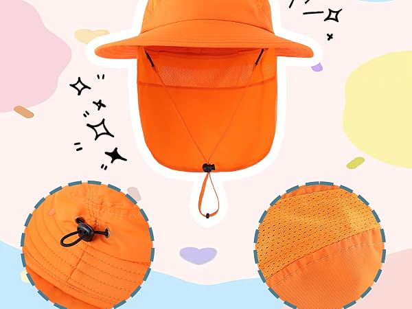 windproof waterproof breathable mesh sun hat for outdoor adventure
