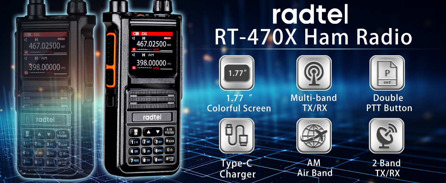 RADTEL RT-470X Ham radio boasts unique features that distinguish it from other models.