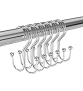 Shower Curtain Hooks Double Sided,Rust Proof Double Shower Curtain Rings for Bathroom Shower Rods...