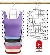 2Pcs Tank Top Hangers Space Saving Hanger Organizer Bra Hangers for Closet Organizer 360° Rotatin...