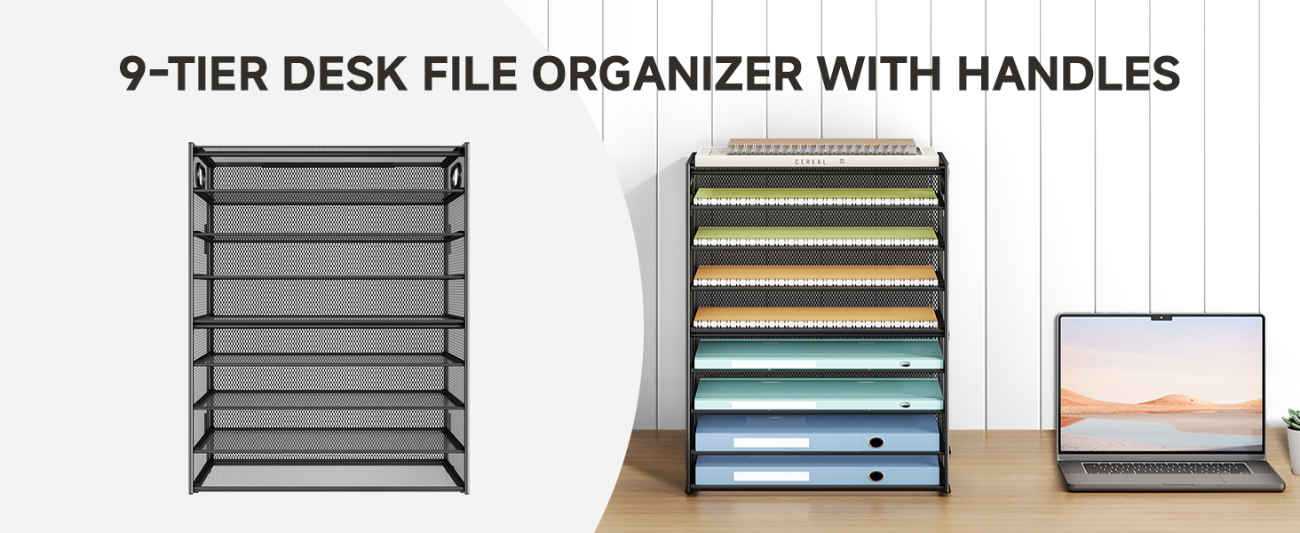 file organizer tray on the desk