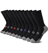 Comfoex 10 Pairs Boys Socks Crew Athletic Calf Long Socks Half Cushioned Socks For Kids 4-6 6-8 8...