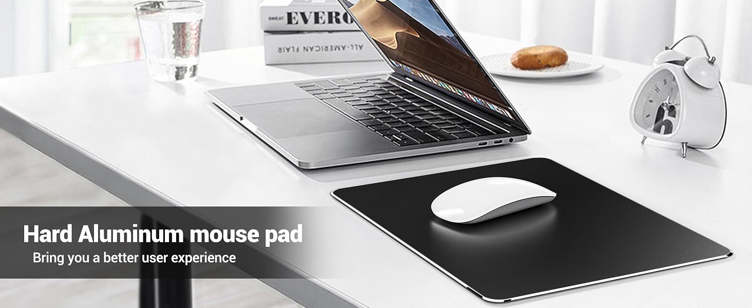 apple mouse pad hard metal mac aluminum magic glass mouse pad imac grey modern gray silver laser