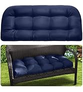 MAGIC ELEPHANT Outdoor Bench Cushion, Memory Foam Loveseat Cushion for Patio Furniture Wicker Cha...