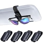 Veharvim Sunglass Holder for Car (One-Handed-Operation, Gentle & Secure Hold, Silicone Padded, Un...