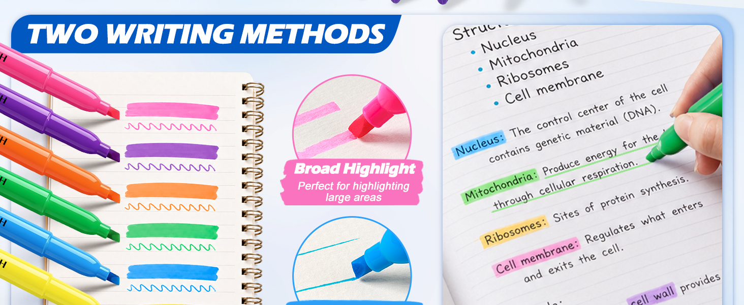 highlighters assorted colors