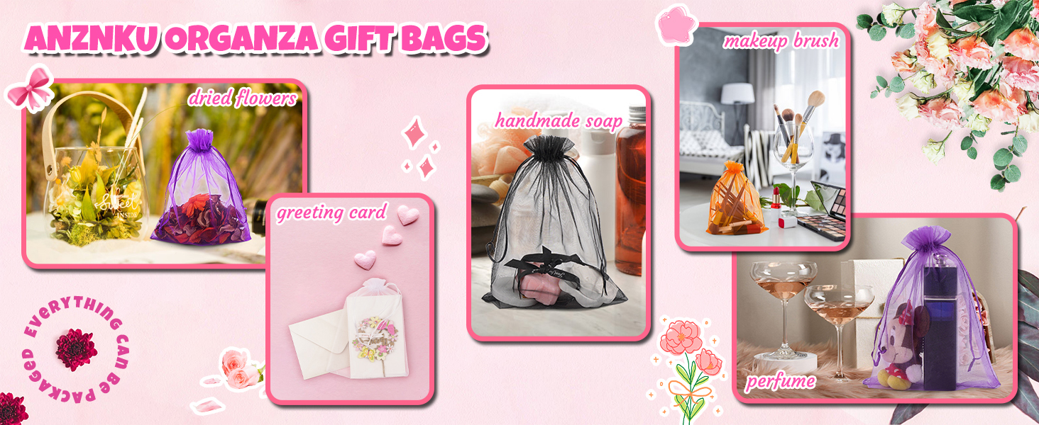 ANZNKU ORGANZA GIFT BAGS FOR VARIOUS USES