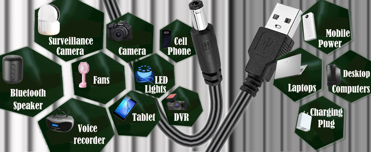 usb to dc power cable dc 5521 converter plugs dc power cord usb charger cable usb to dc power cord