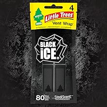LITTLE TREES Black Ice Vent Wrap 4 pack