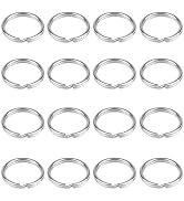 Pawfly 100 Pack 4/5 Inch OD Medium Key Rings Bulk Split Keychain Rings for Keys Organization DIY ...