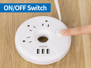 Power Strip Flat Plug