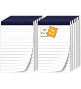 12 Pack Note Pads 4x6 Inch Small Lined Writing Memo Pads Refills Easy Tear no Rip Writing Pads wi...