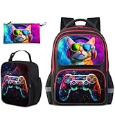 HiGaits Kids Backpack for School - 17 Inch 3D Reflective Cartoon Bookbag with Dual Zippers, Ergon...
