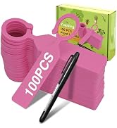 Plant Labels Yuanling 100Pcs Plastic Waterproof Plant Tree Tags Nursery Garden Markers for Indoor...