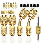 Aienxn R410A Mini Split Adapter, 5/16" Female to 1/4" Male Flare, R410a Adapter for Mini Split Sy...