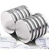 MIKEDE Strong Neodymium Disc Magnets, 12 Pack Powerful Permanent Rare Earth Magnets with Double-S...