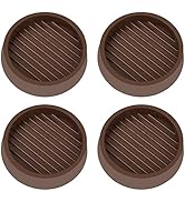 VOCOMO 2X2 Caster Cups, Round Rubber Furniture Cups with Anti-Sliding Floor Grip, Non Skid Furnit...