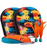 Waboba Battle Bird - Rethink Your Paddle Game – Backyard Set Includes: 2 Wearable Paddles, 2 Smal...