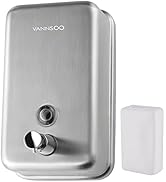 VANNSOO Commercial Wall Mount Stainless Steel Soap Dispenser, Corrosion Proof Lining Liquid Hand ...