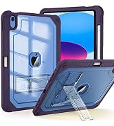 ZoneFoker Case for iPad 10th Generation 10.9 inch 2022, Heavy Duty Shockproof Rugged Protective w...