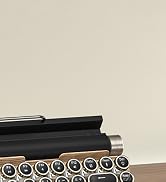 Retro Typewriter Keyboard Wireless Mechanical Keyboard, 83-Key Blue Switches Bluetooth 5.0 Vintag...