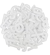 72 Pcs Iron On Letters & Numbers Patches for Tote Bags Hats Clothing White | Embroidered Letter P...