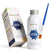 Aestd-ST 100ml Air Dry Clay Glaze – Gloss Varnish with Soft Brush for Polymer Clay, Air Dry Clay,...