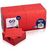 Red Beverage Napkins, 2-Ply Disposable Paper Napkins-Bar, Cocktail, Weddings, Birthday, EU Made, ...