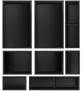 Bxngjuj Bamboo Drawer Organizer Set, 8 PCS Black Multi-Use Drawer Storage Boxes, Junk Drawer Orga...