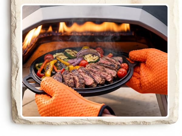 KITCHEN PERFECTION Silicone Pizza Oven Gloves -Extreme Heat Resistant Gloves
