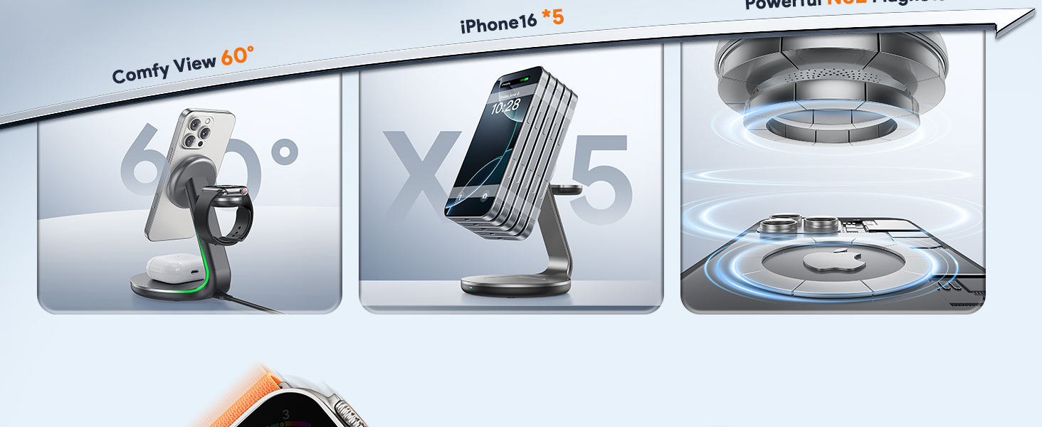 3 in 1 wireless charging station