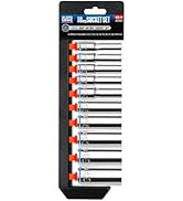pgroup 10PCS 1/2” Drive Deep Socket Set, Metric (10mm-19mm), 6-Point, Cr-V Steel, Chrome Plated S...