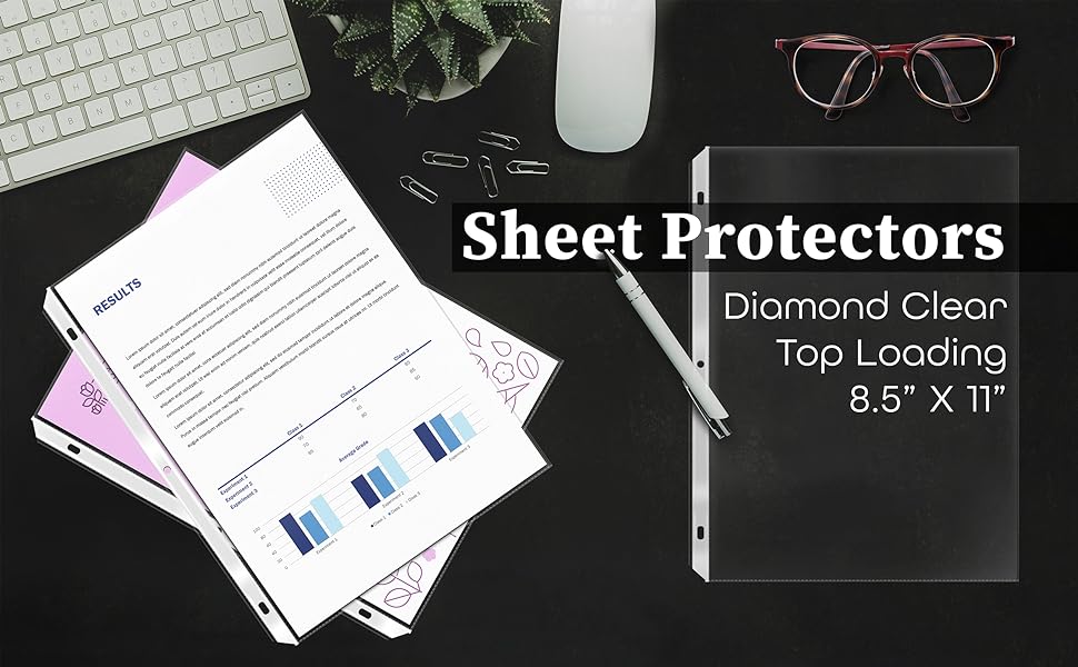 Poly Sheet Protectors, Diamond Clear