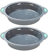 To encounter 9 Inch Silicone Round Cake Pans, 2 Pack Nonstick Silicone Baking Pans Set, Food Grad...