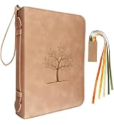 BLIEVE- Bible Cover Case for Women and Men with Storage Pockets, Handle and Bible Ribbon Bookmark...