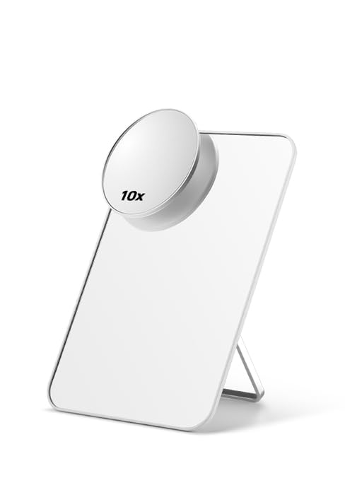 desk mirror with 10x magnifier