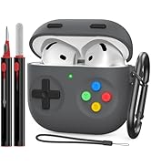 Delidigi for AirPods 4 Case Cover, Classic Handheld Game Console Design Silicone Protective Case ...