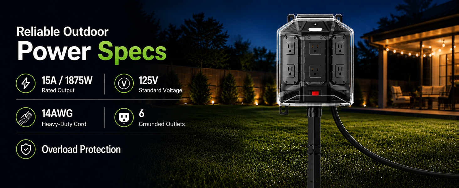 outdoor power stake timer