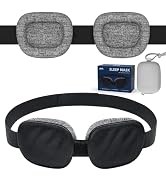 Fismool 100% Blackout Sleep Mask for Women & Men – Adjustable Soft Eye Mask for Deep Sleep, Trave...
