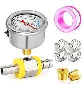 MEANLIN MEASURE 0-60Psi Stainless Steel Glycerin Filled Fuel Pressure Gauge 1/8