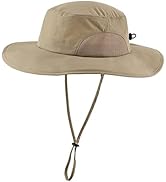 Home Prefer UPF50+ Mens Sun Hat Wide Brim Fishing Hat Womens Safari Bucket Hat
