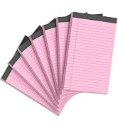 Aidunmis 7pcs Small Note Pads 5x8 Legal Pads Pink Notepad 5x8 College Ruled Pink Notebook Paper N...