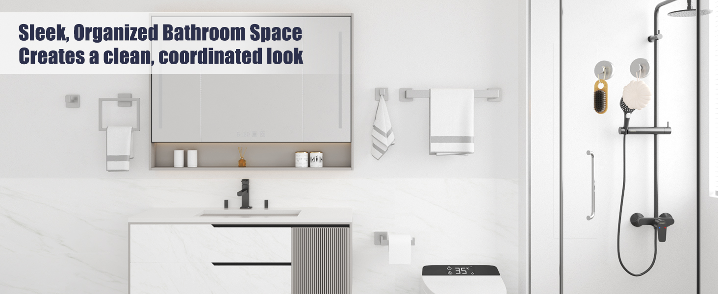 bathroom accessory set
