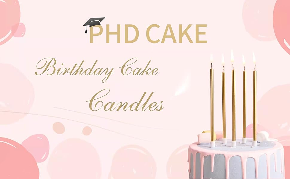 PHD CAKE Birthday Cake Candles