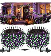 OZS Connectable 2-Pack 164Ft 400LED Halloween String Lights, Purple&Green | 13 Modes and Timer; I...