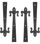Foxwake Barn Door Decorative Corner Bracket, 10 in Matte Black Rustic L Brackets Sliding Door Har...