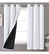 YoungsTex 100% Thermal Blackout Curtains 63 Inches Long for Bedroom 2 Panels, Grommet Thick Insul...